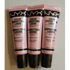 NYX 3 NYX Color Correcting Liquid Primer, CCLP03 Pink. NEW