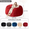 HABUTWAY Bean Bag Chair: Giant 4' Memory Foam Furniture Bean