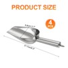 sourcing map 4pcs Metal Ice Scoop, 8.2" x 2.7"Stainless Steel