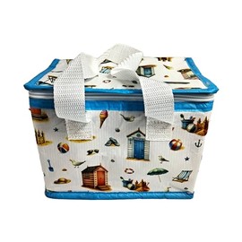 Puckator RPET Cool Bag Lunch Bag Coastal - Insulated Lunch Bag for Women Men Children - Lunch Box Bag for Work Family School - Beach Picnic Accessories - Picnic Box - Collapsable Lunchbag