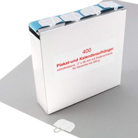 Bildaufhänger zum Kleben | Aufhänger selbstklebend | 17 x 28 mm | 10 Stück