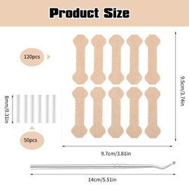 Ingrown Toenails Set, Nail Clip, Toenail Set for Correction of Ingrown Toenails, Ingrown Toenail for Ingrown Toenails, with Toenail Lifter, Pack of 50