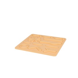 Isaac Technologies IC-SP2001-3D Suture Suture Pad 7.8” X 7.8” | 12 Pre-cut Wounds 3D Silicon Pad | Simulation of Human Tissue | Various Raised Laceration Types for Practice | W Manual (Educational and Training Only)