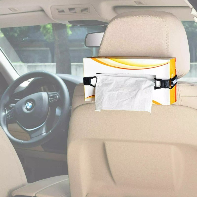 MILMA Auto Accessories Car Tissue Box Belt Holder Paper Towel