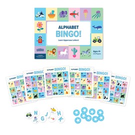 Wildkin Alphabet Bingo: Fun ABC Learning Game for Kids, Boost Memory & Learning for Boys and Girls, 2-6 Players Educational Bingo Adventure, Explore and Enjoy Alphabet Bingo Game Cards!