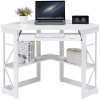 Vecelo Home Office Table Corner Desk Laptop Computer Table Keyboard