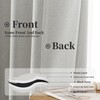KangBang Blackout Linen Curtains 72 Inch Length 2 Panels- Back