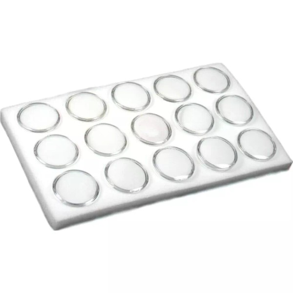 FindingKing Gem Jars Gemstone Insert White Pad Jewelry Display 7