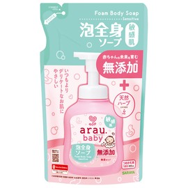 arau. Baby Full Body Foam Soap, Refill, Sensitive Skin, 13.5 fl oz (400 ml)