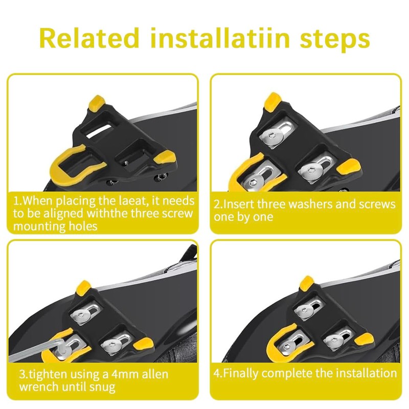 SPD Pedal Cleats Set for Cycling Shoes，Compatible with Shimano SPD-SL