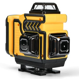 Kuzinoy 4x360 Laser Level Self Leveling Laser, with Remote Controller 16 Lines 4D Green Cross Line Laser Tool for Construction and Picture Hanging, DIY or Professional Job Site