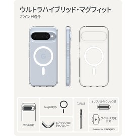 Spigen Pixel 10 / 10 Pro Case Clear Yellowing Delay Transparent Dual Layer US Military MIL Spec Ultra Hybrid Magfit ACS09702