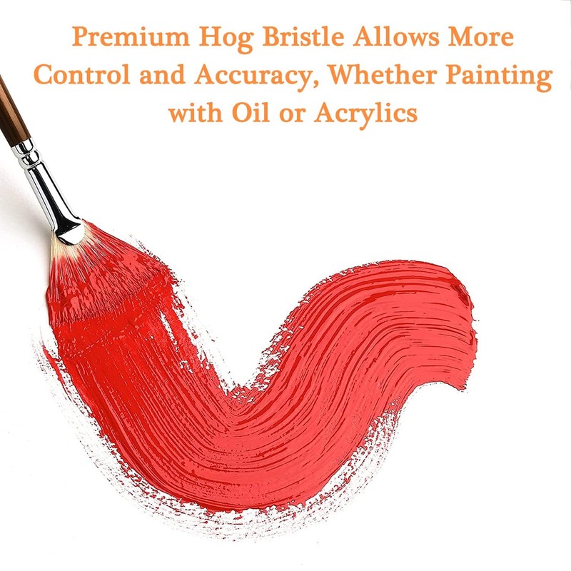 Fuumuui 11PCS Professional Oil Paint Brush Set - Superior Hog