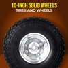 AR-PRO (2-Pack) 10-Inch Solid Rubber Tire Wheels - Replacement 4.10/3.50-4"
