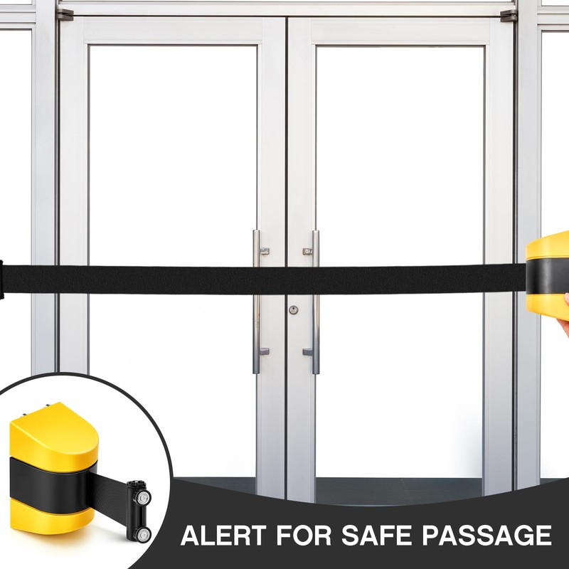 Barydat 2 Pcs 16.4 ft Magnetic Retractable Wall Barrier, Wall