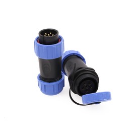 ZBLZGP SP21 6 Pin Waterproof Wire Connector Male Female Electrical Cable Power 15A 500V Gold Plated Brass Conatct Solder Termination Connector