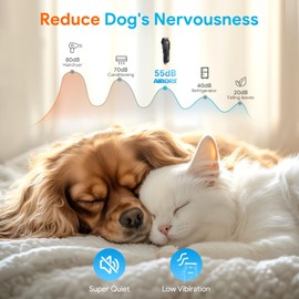 Dog Clippers for Grooming: Dog Grooming Kit Low Noise Electric Quiet Rechargeable Adjustable Clipper Comb Cordless Pet Hair Thick Coats Clippers Trimmers Set Dogs Hair Clippers for Dogs Cats Pets