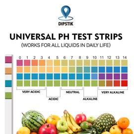 pH Test Strips (0-14) -Universal pH Test Paper Test Strips for Drinking Water, Aquarium, Pool, Hot Tub, Spa,150ct Litmus Paper pH Testing Soap Making and Food