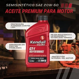 Kendall GT-1 Competition 20w-50 w/Ti - 12/1 qt. Case
