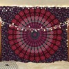 Indian hippie Bohemian psychedelic peacock mandala wall hanging bedding tapestry
