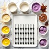 100Pcs Black Plastic Mini Ice Cream Spoons Dessert Shovels Pudding