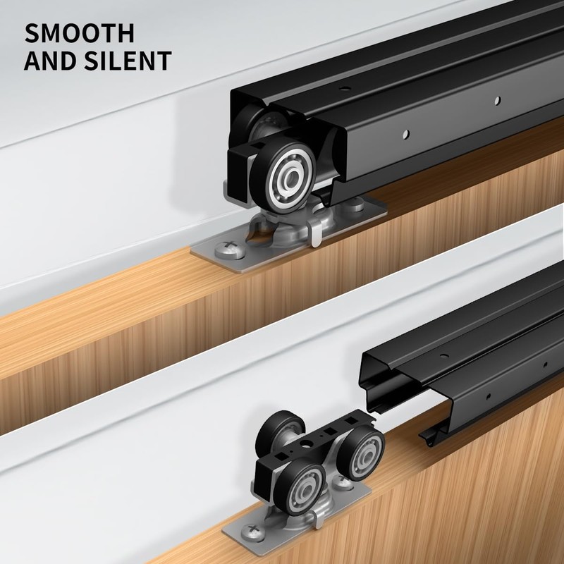 SongYung Pocket Door Hardware and Track Set, 60Inch Sliding Door