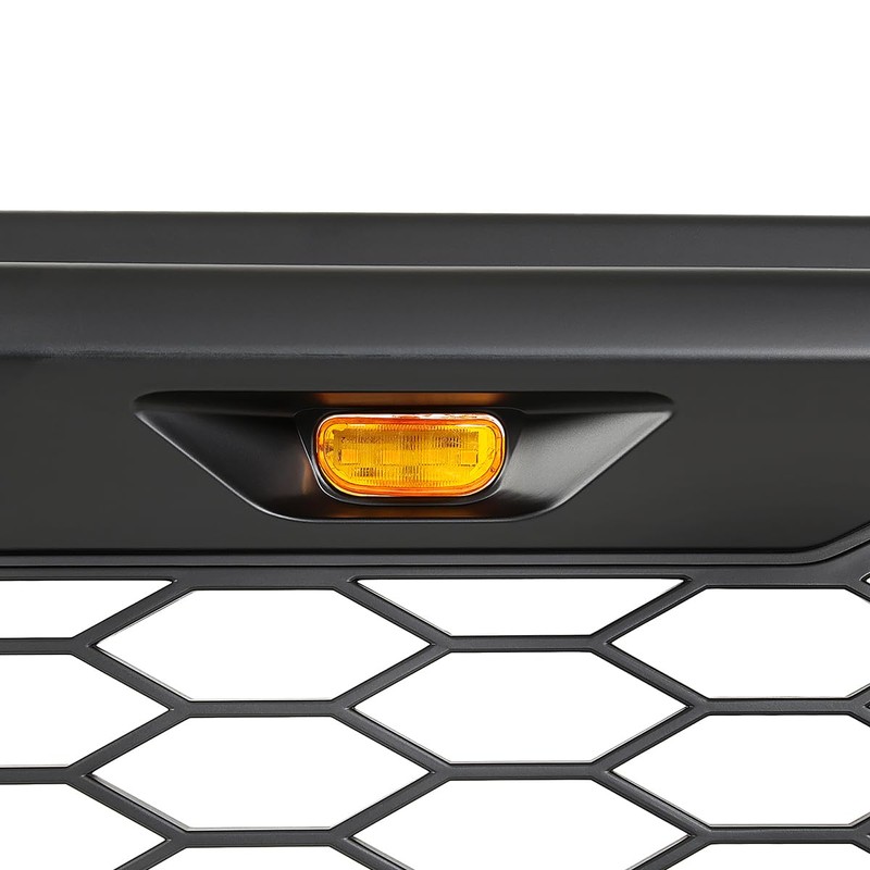 Spec-D Tuning Matte Black Mesh Grille w/LED Lamps Compatible with