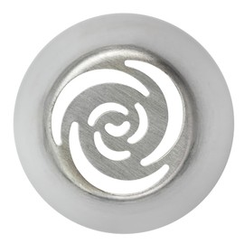 Pastry Tek Stainless Steel #23 Russian Piping Tip - 1 1/2" x 1 1/2" x 1 3/4" - 1 Count Box - Restaurantware, Silver (RWT0913)