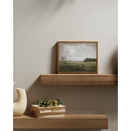 ARPEOTCY Framed Canvas Wall Art Prints, Living Room Hallway Shelf Decor, Landscape Picture Paintings Wall Decor, Vintage Decor for Bedroom Bathroom Table, Aesthetic Room Decor, 20x25cm