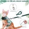 BINGPET Cat Harness and Leash Set Escape Proof for Walking,Step-in