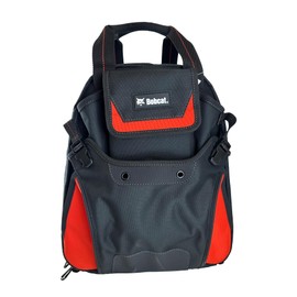 CJ TECH Bobcat Tool Backpack Heavy Duty – Technician Backpack for Electrician, HVAC, Construction, and Maintenance – Durable Tool Bag with Smart Storage – Black/Red