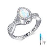 Opal Urn Rings 925 Sterling Silver Urn Ring for Ashes