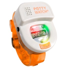 Potty Time New | Potty Training Seat by Potty Watch Inventor - Easy & Fun Toilet Seat with Interactive 6 Reusable Color Changing Stickers and Potty Watch Included - (Savanna & Orange)