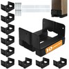 10PCS 4x4 Post Base for Concrete Heavy Duty Black E-Coated