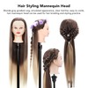 Blonde Gray Gradient Wig Hair Mannequin Head Hairdressing Styling Training