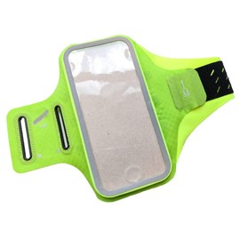 DFV mobile - Professional Cover Chinlon-Lycra Ultra-Thin Armband Sport Walking Running Fitness Cycling Gym for Tecno Phantom 9 (2019) - Green