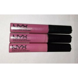 NYX 3 tube lot NYX MEGA SHINE LIPGLOSS LG136 DOLLY PINK unsealed NWOB