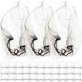 Baluue 100pcs Invisible Hair Nets Elastic Mesh Black Hair Net for Food Service Hospitals and Restaurants Comfortable All-day Use