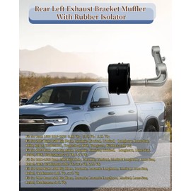 OWNDR 68275662AB Rear Left Exhaust Muffler Bracket Rubber Hanger Support Fit for Dodge Ram 1500 3.0L V6 5.7L V8 6.2L V8 2019-2025