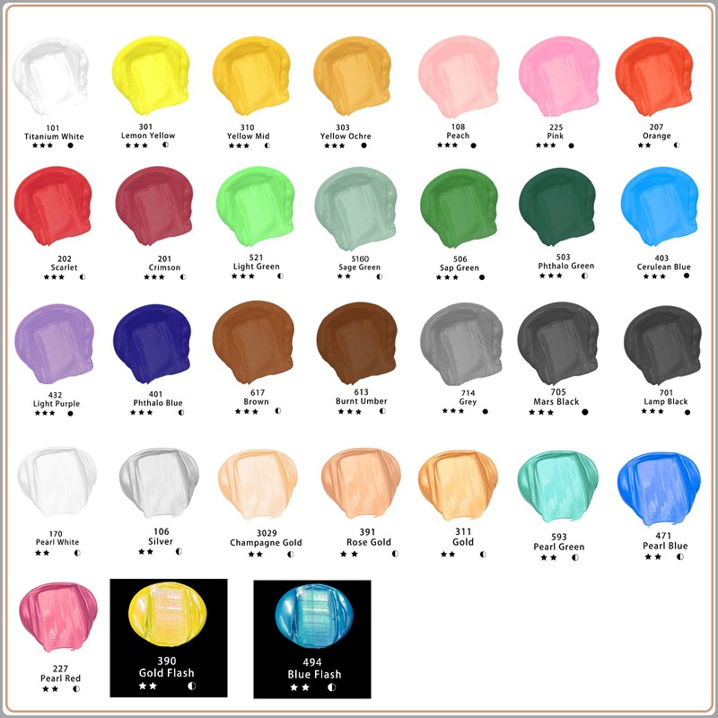 Artecho Brown Acrylic Paint (120ml / 4.05oz) Tubes, Art Craft