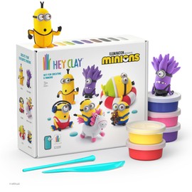 Fat Brain Toys Hey Clay Minions, Air Dry Clay Kit with Interactive App for Kids & Tweens, Modeling Clay and Crafts Set for Kids Ages 5 to 11