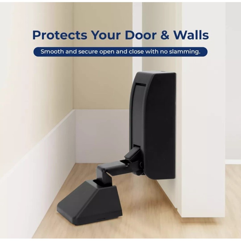 SereneLife H1 HYDRAULIC DOOR STOPPER-Easy to Install & Mount, Noiseless,