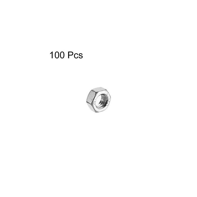 uxcell Hex Nuts, M5x0.8mm Metric Coarse Thread Hexagon Nut, Stainless