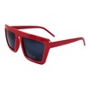 Komonee Sunglasses Red Thick Frame Black Lens Tint Glasses Designer