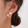 Unbranded 14k Gold Simple Design Pearl Stud Earrings