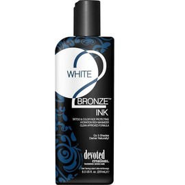 Devoted Creations 화이트 2 브론즈 잉크 타투 및 컬러 페이드 프로텍팅 태닝 로션 241g(8.5온스) Devoted Creations White 2 Bronze Ink Tattoo and Color Fade Protecting Tanning Lotion 241g (8.5oz)
