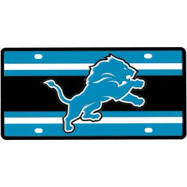 Stockdale Detroit Lions Full Color Super Stripe Inlay License Plate