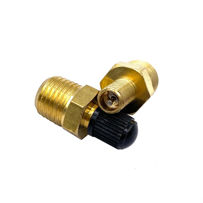 8Pcs 1/4" NPT Schrader Valve,Brass 1/4"NPT Male Thread Tank Valve