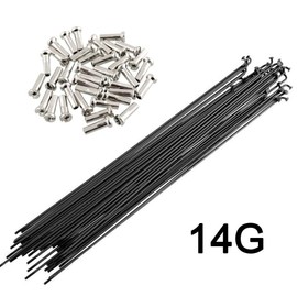 SENQI 36pcs 14G J Bend Bicycle Steel Spokes 170mm-290mm W/Nipples