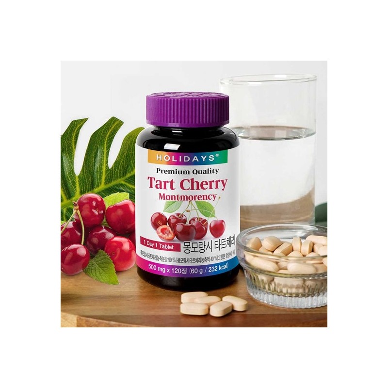Holidays Montmorency Tart Cherry 120 Tablets, 3 Bottles (Total 12-Month